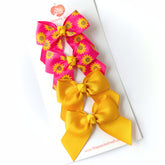 Sunshine & Blooms Grosgrain Ribbon Set of 4 bows